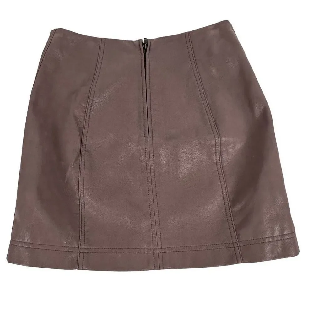 Free People Mauve Vegan Suede Mini Skirt size 2